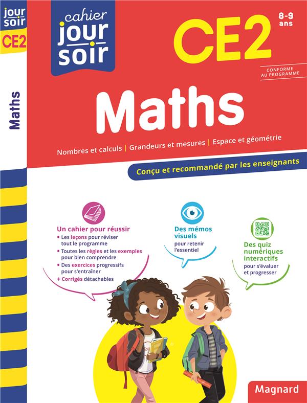 MATHS CE2 - CAHIER JOUR SOIR - CONCU ET RECOMMANDE PAR LES ENSEIGNANTS