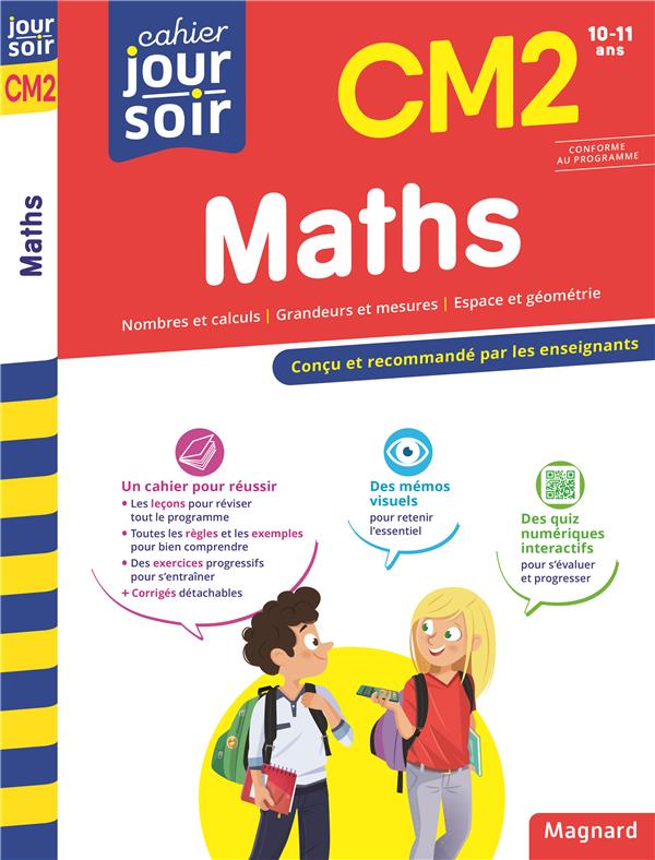 MATHS CM2 - CAHIER JOUR SOIR - CONCU ET RECOMMANDE PAR LES ENSEIGNANTS