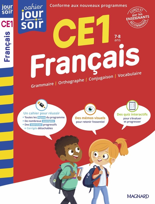 FRANCAIS CE1 - CAHIER JOUR SOIR - CONCU ET RECOMMANDE PAR LES ENSEIGNANTS