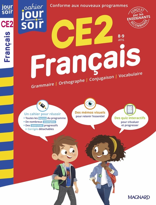 FRANCAIS CE2 - CAHIER JOUR SOIR - CONCU ET RECOMMANDE PAR LES ENSEIGNANTS