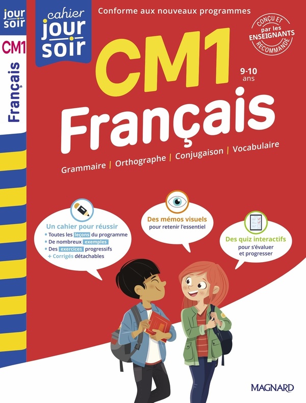 FRANCAIS CM1 - CAHIER JOUR SOIR - CONCU ET RECOMMANDE PAR LES ENSEIGNANTS