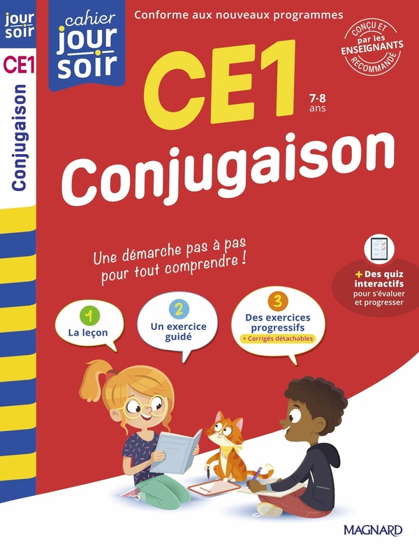 CONJUGAISON CE1 - CAHIER JOUR SOIR - CONCU ET RECOMMANDE PAR LES ENSEIGNANTS