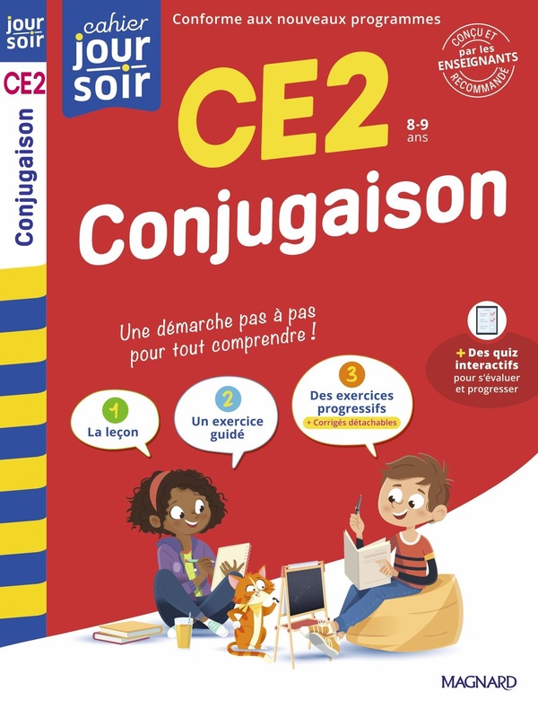 CONJUGAISON CE2 - CAHIER JOUR SOIR - CONCU ET RECOMMANDE PAR LES ENSEIGNANTS