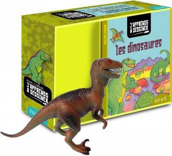 LES DINOSAURES COFFRET J'APPRENDS A DESSINER