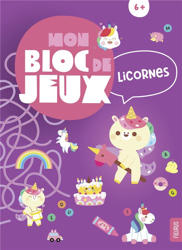 MON BLOC JEUX LICORNES