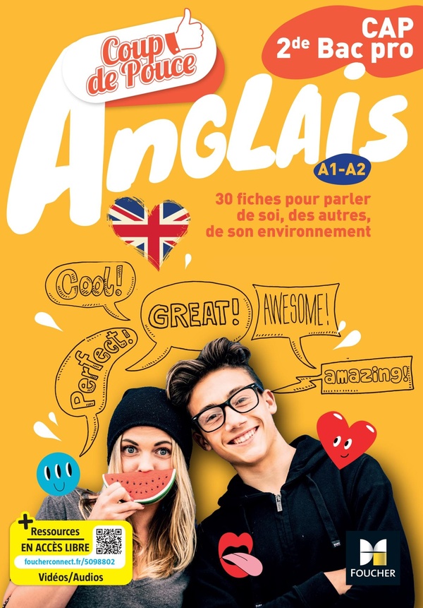 COUP DE POUCE ANGLAIS CAP / 2DE BAC PRO - ED. 2025 - LIVRE ELEVE