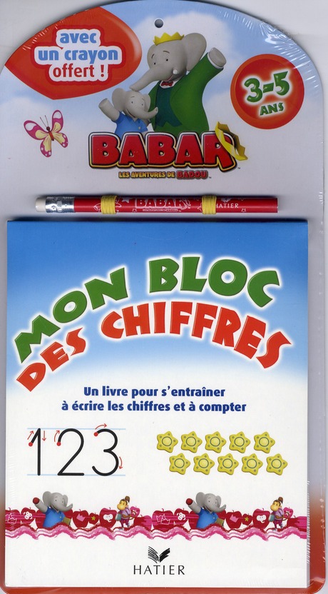 BABAR - MON BLOC DES CHIFFRES 3-5 ANS