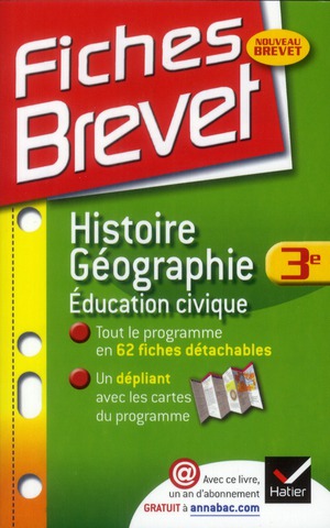 FICHES BREVET HISTOIRE-GEOGRAPHIE EDUCATION CIVIQUE 3E