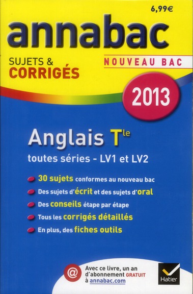 ANNALES ANNABAC 2013 ANGLAIS TLE LV1 ET LV2