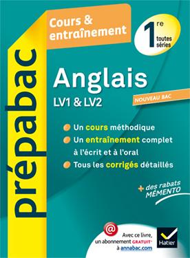 ANGLAIS 1RE LV1 ET LV2 - PREPABAC COURS & ENTRAINEMENT