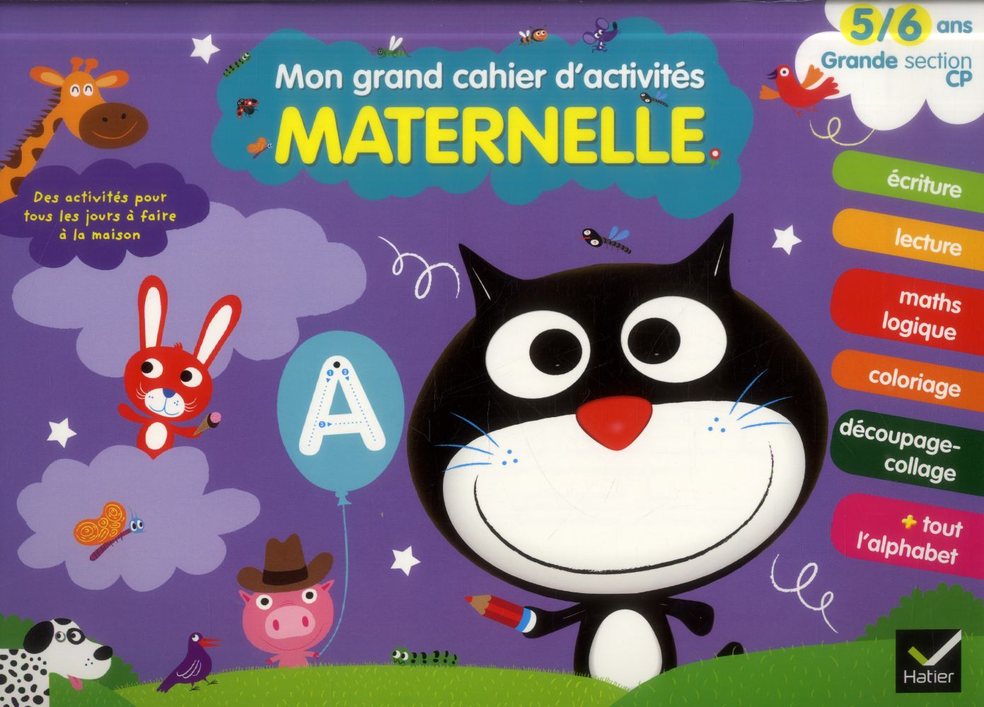 MON GRAND CAHIER D'ACTIVITES 5/6 ANS - GRANDE SECTION ET CP