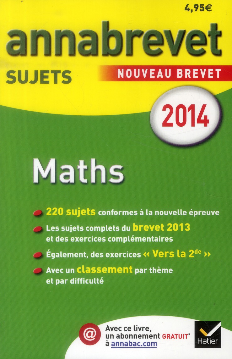 ANNALES ANNABREVET 2014 MATHS