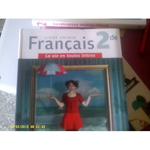 LA VIE EN TOUTES LETTRES 2DE FORMAT COMPACT + LIVRET REPERES SPECIMEN 2015