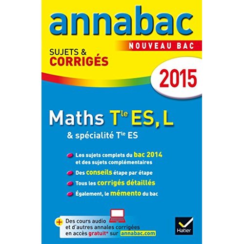 ANNALES ANNABAC 2015 MATHS TLE ES, L