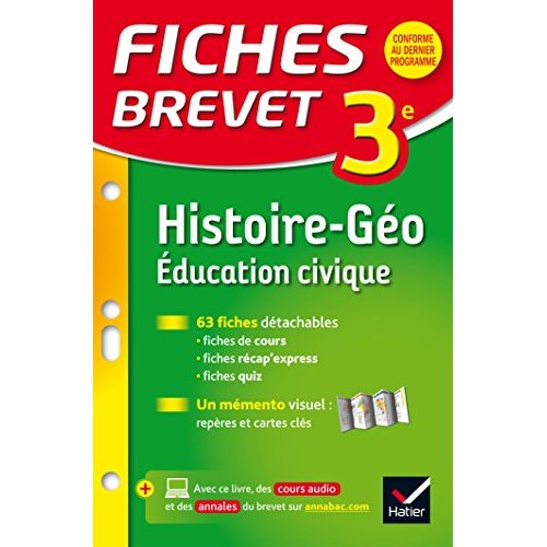 FICHES BREVET HISTOIRE-GEOGRAPHIE EDUCATION CIVIQUE 3E