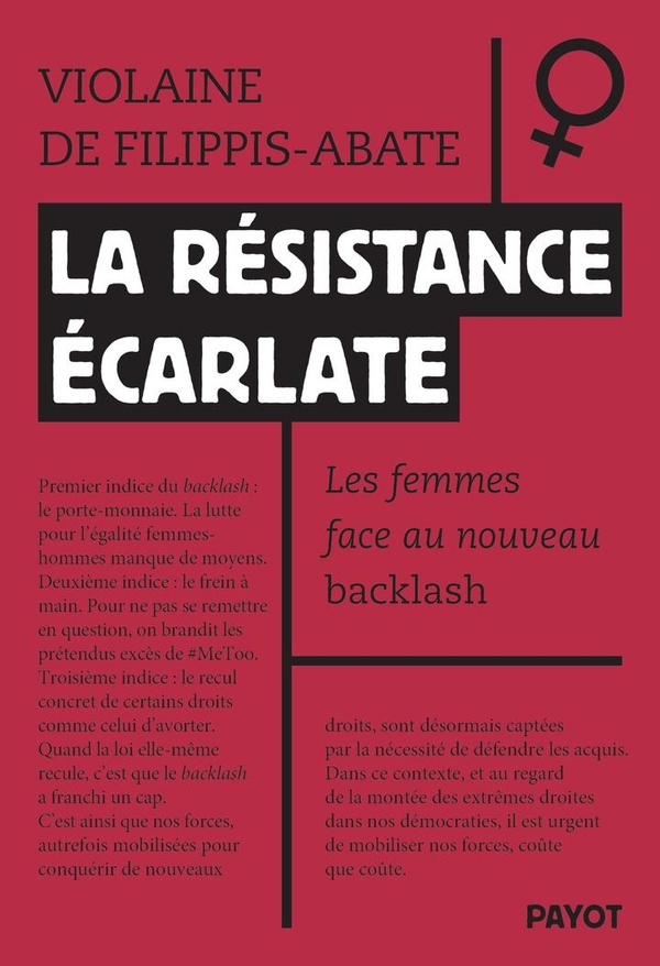 LA RESISTANCE ECARLATE - LES FEMMES FACE AU NOUVEAU BACKLASH