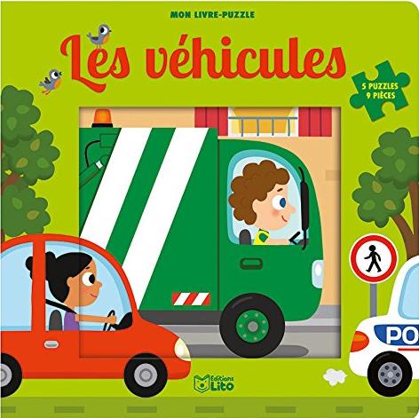 LIVRE PUZZLE  9P LES VEHICULES