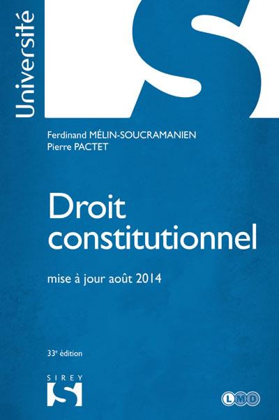 DROIT CONSTITUTIONNEL - 33E ED.