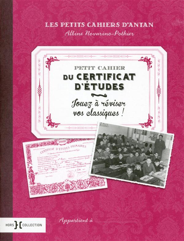 PETIT CAHIER DU CERTIFICAT D'ETUDES