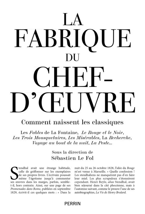 LA FABRIQUE DU CHEF D'OEUVRE