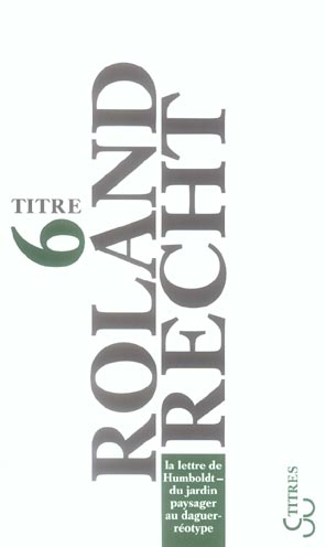 LA LETTRE DE HUMBOLDT