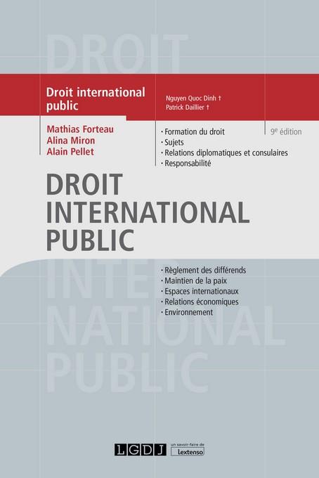 DROIT INTERNATIONAL PUBLIC, 9EME EDITION