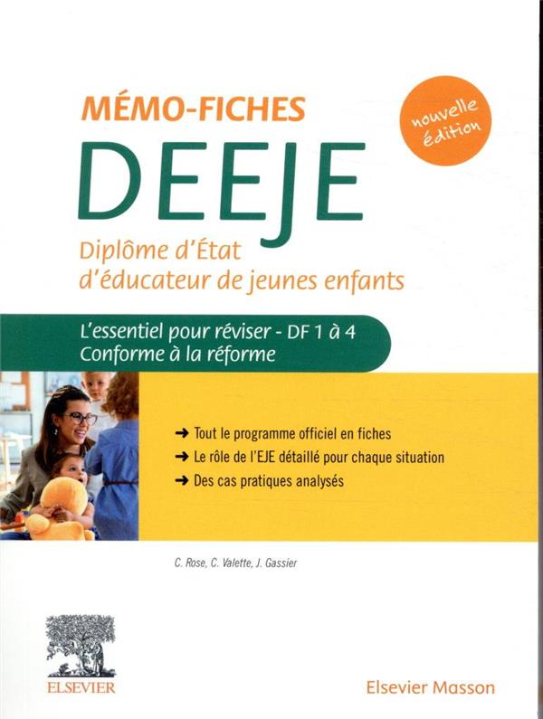 MEMO-FICHES DEEJE - DIPLOME D'ETAT D'EDUCATEUR DE JEUNES ENFANTS - L'ESSENTIEL POUR REVISER DF1 A 4.