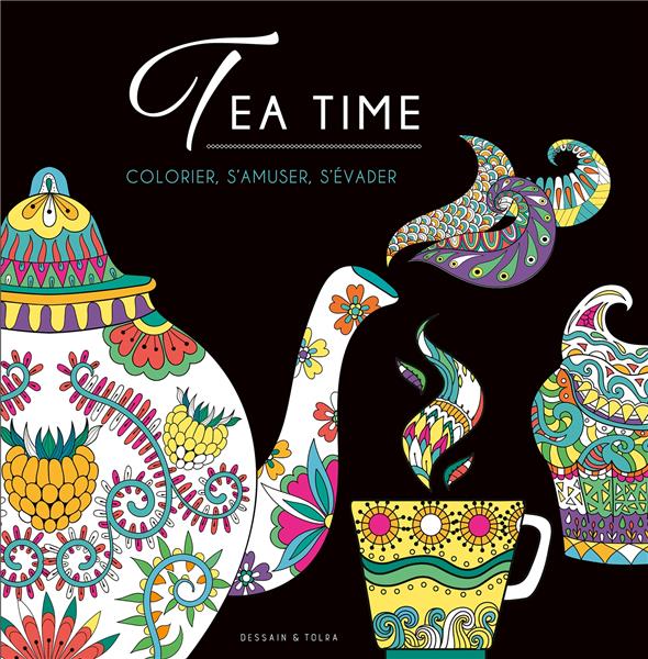 COLORIAGE BLACK - TEA TIME