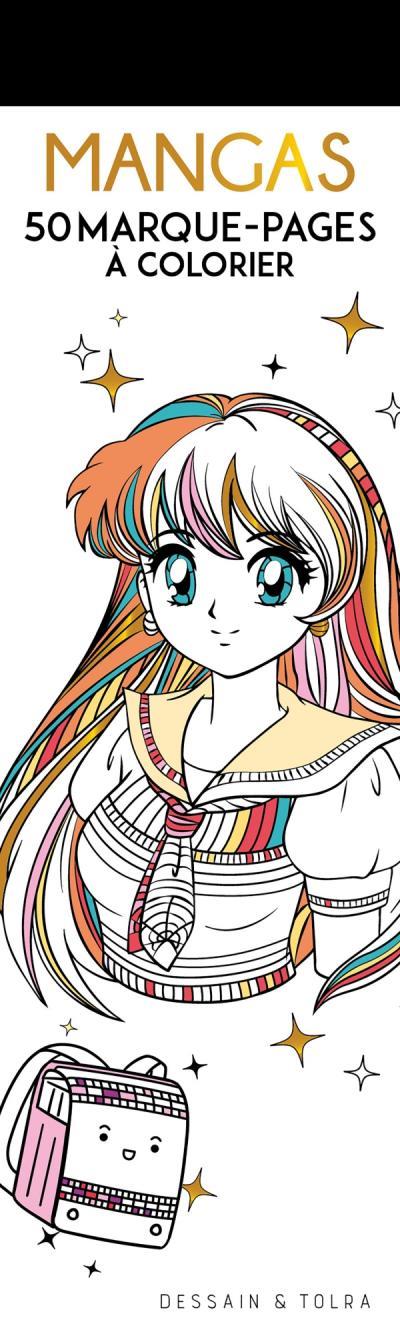 MARQUE-PAGES A COLORIER MANGAS