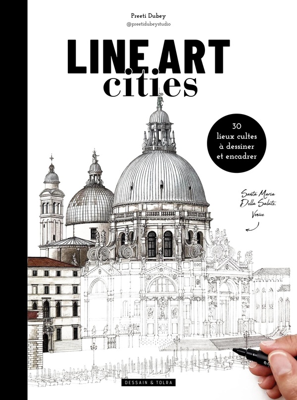 LINE ART CITIES - 30 LIEUX CULTES A DESSINER ET ENCADRER