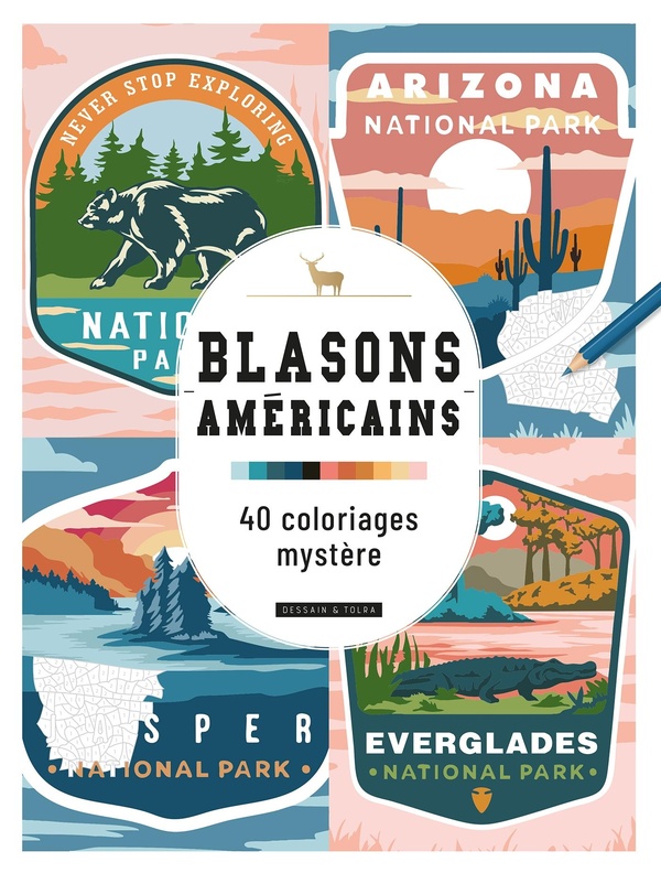 BLASONS AMERICAINS - 40 COLORIAGES MYSTERE !