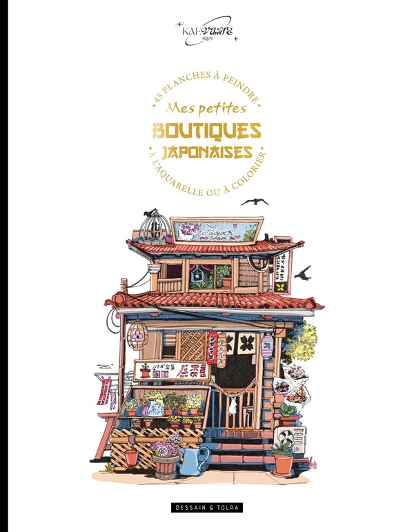 MES PETITES BOUTIQUES ASIATIQUES - 45 PLANCHES A PEINDRE A L'AQUARELLE OU A COLORIER