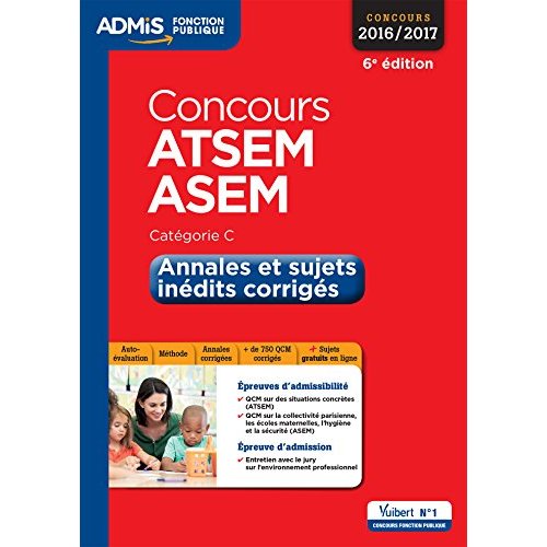 CONCOURS ATSEM ET ASEM - ANNALES CORRIGEES