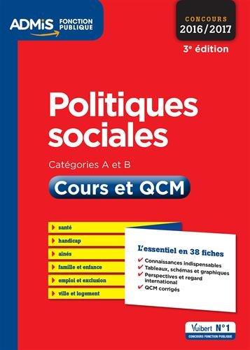 POLITIQUES SOCIALES COURS ET QCM CAT A ET B 3E EDT 2016 2017