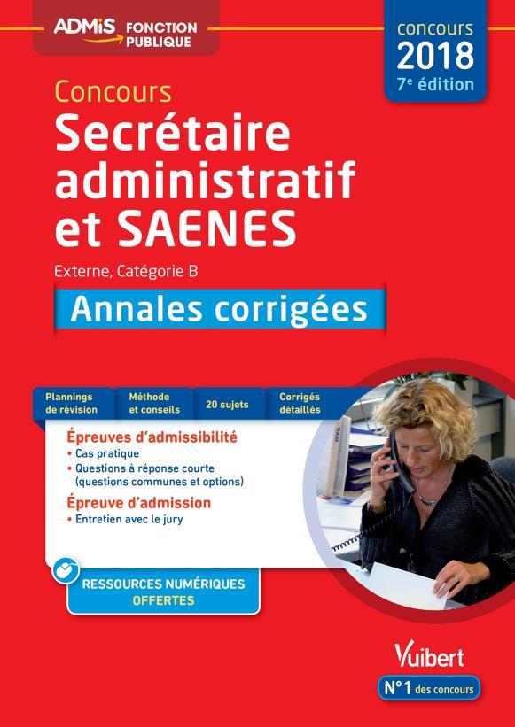 CONCOURS SA ET SAENES - ANNALES CORRIGEES