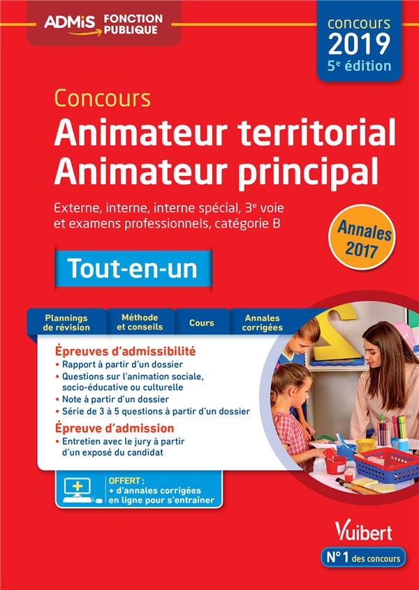 CONCOURS ANIMATEUR TERRITORIAL ET ANIMATEUR PRINCIPAL - CATEGORIE B - TOUT-EN-UN - CONCOURS 2019