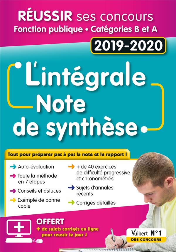L'INTEGRALE DE LA NOTE DE SYNTHESE - CATEGORIES B ET A