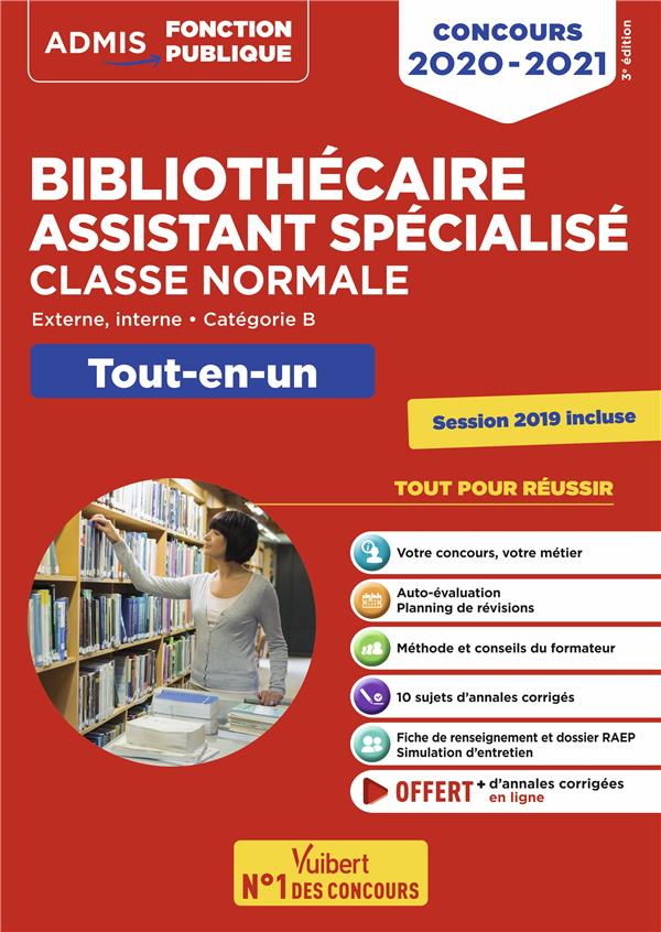 CONCOURS BIBLIOTHECAIRE ASSISTANT SPECIALISE - TOUT-EN-UN - CATEGORIE B