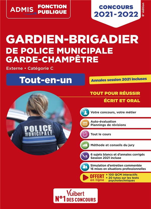 CONCOURS GARDIEN-BRIGADIER DE POLICE MUNICIPALE ET GARDE-CHAMPETRE - CATEGORIE C - TOUT-EN-UN - CONC