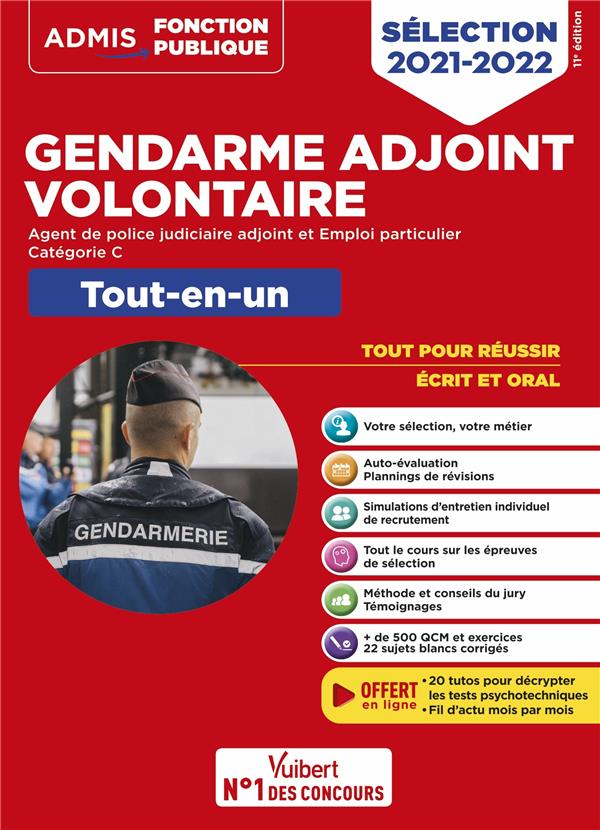 GENDARME ADJOINT VOLONTAIRE - GAV APJA ET GAV EP - CATEGORIE C - TOUT-EN-UN - 20 TUTOS OFFERTS - EPR