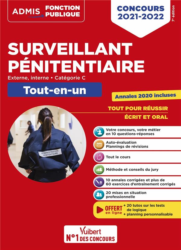 CONCOURS SURVEILLANT PENITENTIAIRE - CATEGORIE C - TOUT-EN-UN - CONCOURS EXTERNE ET INTERNE 2021-202