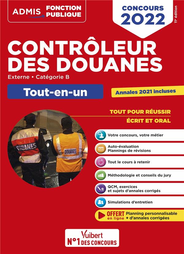 CONCOURS CONTROLEUR DES DOUANES - CATEGORIE B - TOUT-EN-UN  BRANCHES OPERATIONS COMMERCIALES, SURVEI