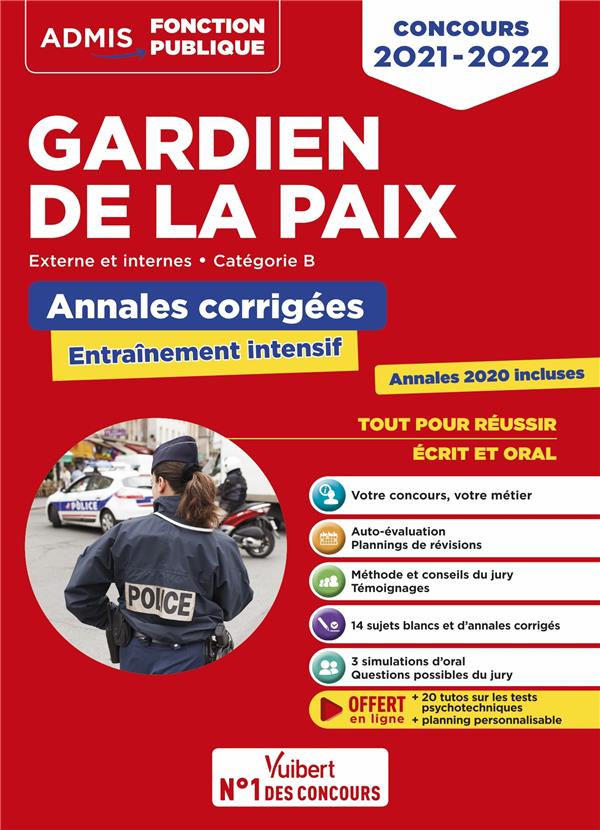 CONCOURS GARDIEN DE LA PAIX - CATEGORIE B - ENTRAINEMENT INTENSIF - PREMIER, SECOND ET TROISIEME CON