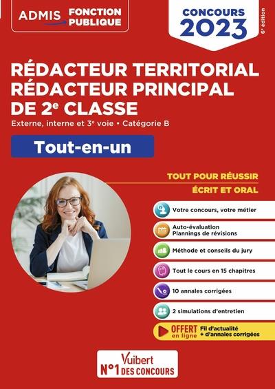 CONCOURS REDACTEUR TERRITORIAL ET REDACTEUR PRINCIPAL DE 2E CLASSE - CATEGORIE B - TOUT-EN-UN - EXTE
