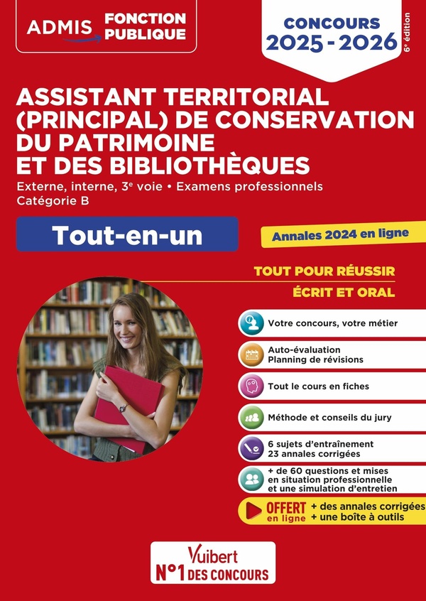 CONCOURS ASSISTANT TERRITORIAL ET ASSISTANT PRINCIPAL DE CONSERVATION DU PATRIMOINE ET DES BIBLIOTHE