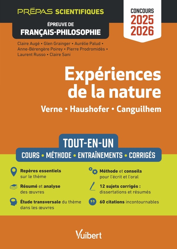 EXPERIENCES DE LA NATURE - EPREUVE DE FRANCAIS-PHILOSOPHIE - PREPAS SCIENTIFIQUES - CONCOURS 2025-20