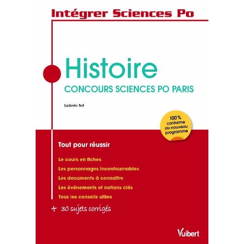 HISTOIRE CONCOURS SCIENCES PO PARIS INTEGRER SCIENCES PO