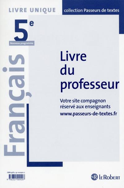 FRANCAIS 5EME PROFESSEUR - PASSEURS DE TEXTES (CYCLE 4) - 2016