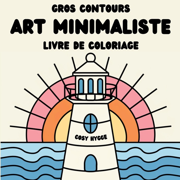 ART MINIMALISTE - LIVRE DE COLORIAGE GROS CONTOURS