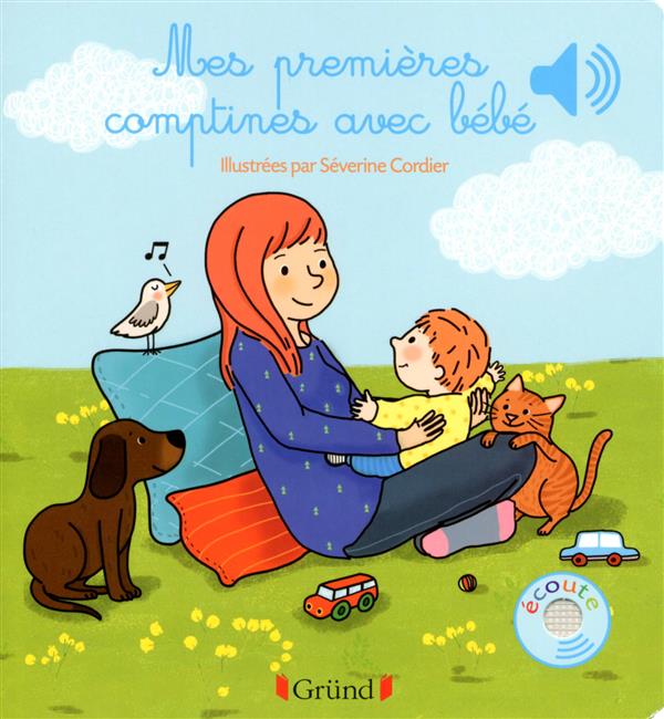 MES PREMIERES COMPTINES AVEC BEBE - LIVRE SONORE AVEC 6 PUCES - DES 1 AN